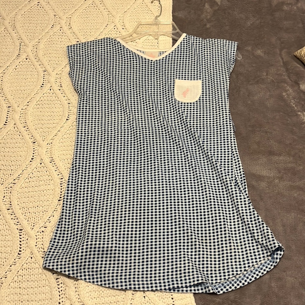 Blue checkered mini dress. Great condition!